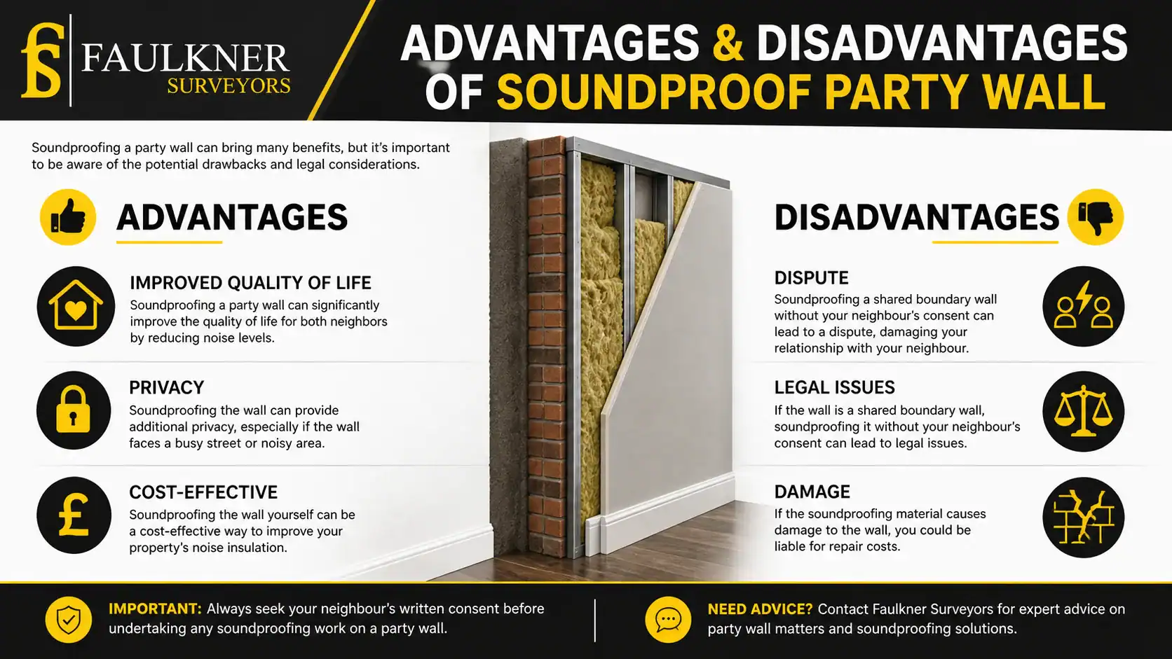 Can you Soundproof a Party wall? 2 Advantages and Disadvantages of Soundproof Party Wall