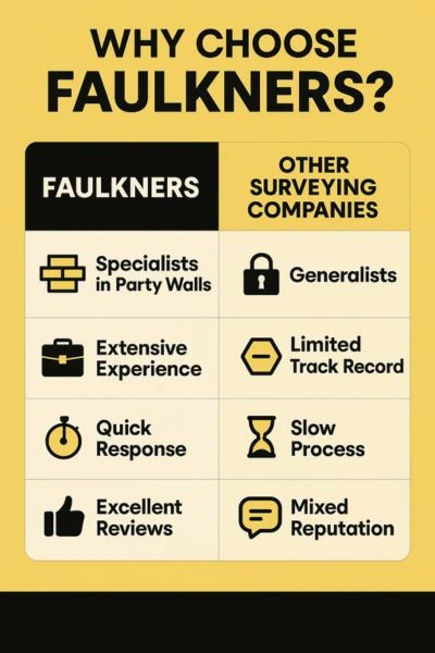 Benefits of Faulkners party wall services in Burnham on Sea