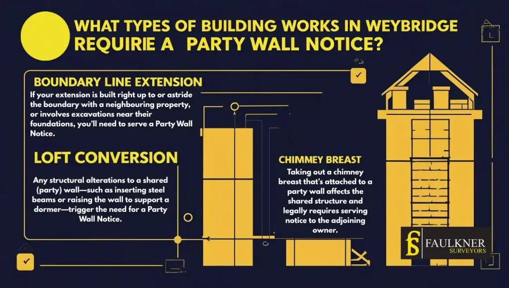 What Types of Building Works Weybridge Require a Party Wall Notice